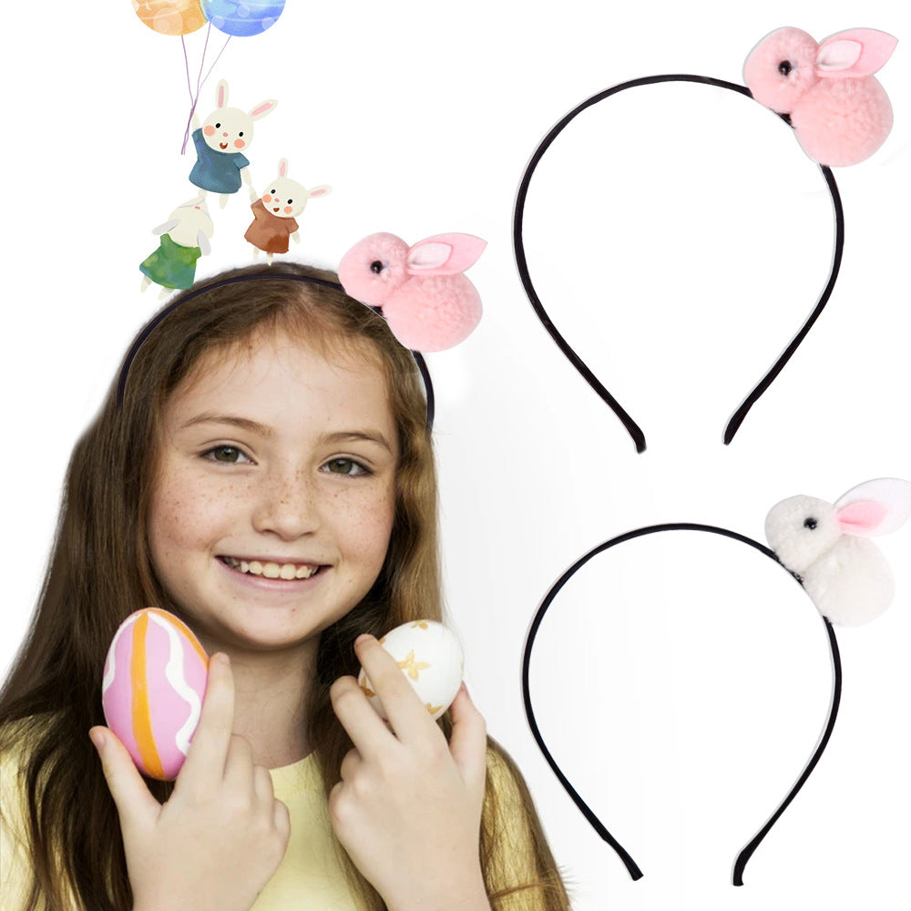Cute Fluffy Rabbit Ears Hairbands for Easter Decor