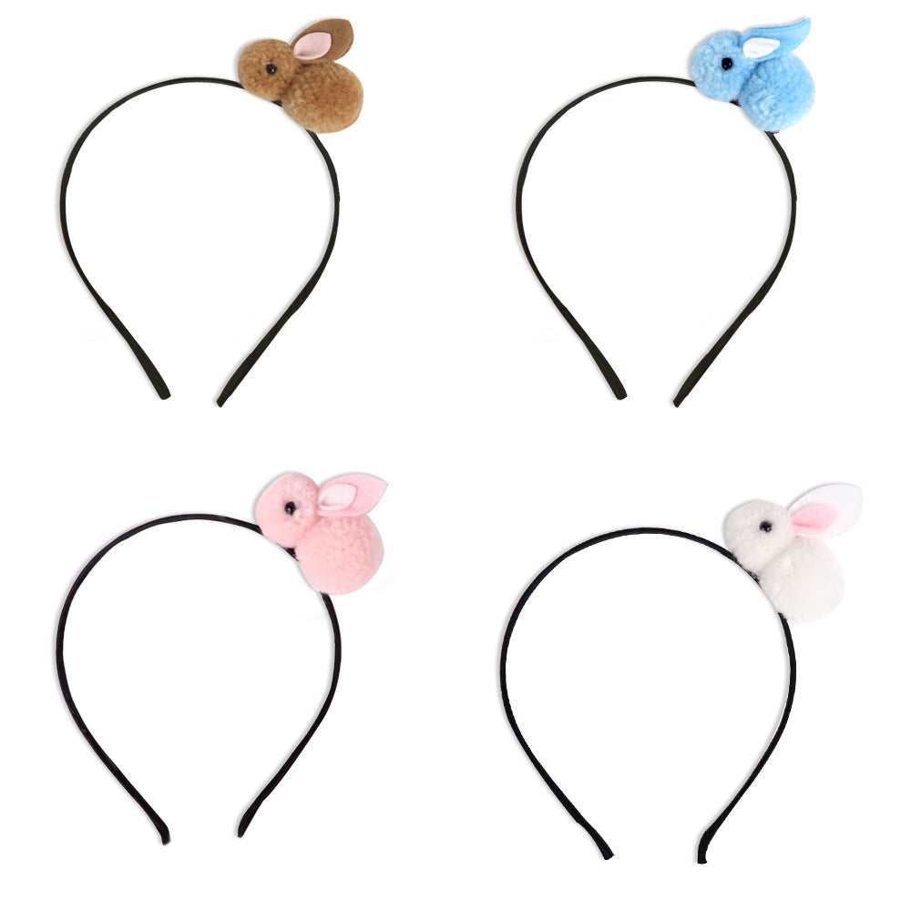 Cute Fluffy Rabbit Ears Hairbands for Easter Decor