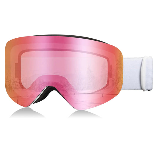 RIGWARL Ski Goggles Women Men 100% UV Protection Anti Fog Snow Goggles OTG Helmet Compatible Snowboard Goggles for Adult